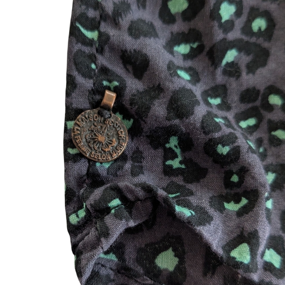 Maison Scotch Animal Print Top Size Petite - Picture 5 of 8